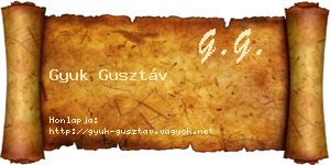 Gyuk Gusztáv névjegykártya