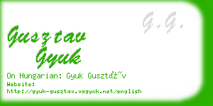 gusztav gyuk business card